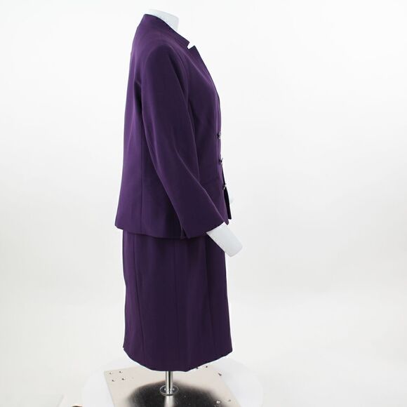 Le Suit Stand-Collar Dress Suit Plum 12 - Picture 5 of 5